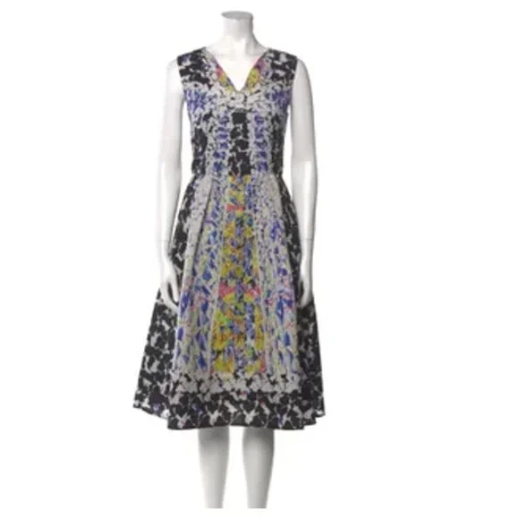 peter pilotto off the shoulder dress Peter Pilotto Bird Print Off-Shoulder Dress in White Cotton